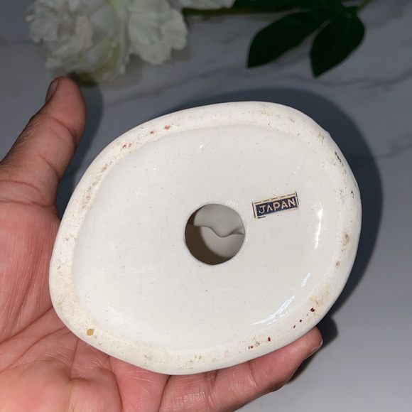 Vtg Mother And Child Mary Porcelain Sculpture Table Decoration Gold Gilded JAPAN - Picture 12 of 15